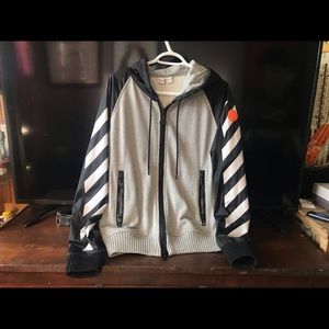 Rare Moncler x Off-white mens jacket cardigan size medium 100% authentic